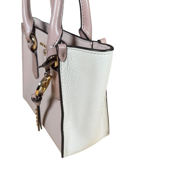 MICHAEL Michael Kors Kris Small Pebbled Leather Satchel Pink & Ivory in EUC! - Picture 4 of 13